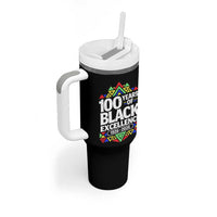 100 Years of Black Excellence 1926 2026 Tumbler With Handle African Tribal Pattern Heritage Celebrating Black History