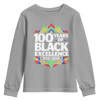 100 Years of Black Excellence 1926 2026 Youth Sweatshirt African Tribal Pattern Heritage Celebrating Black History