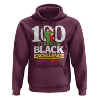 100 Years of Black Excellence 1926 2026 Hoodie Pan-African Raised Fist Pride Honoring Black History Legacy