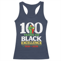100 Years of Black Excellence 1926 2026 Racerback Tank Top Pan-African Raised Fist Pride Honoring Black History Legacy