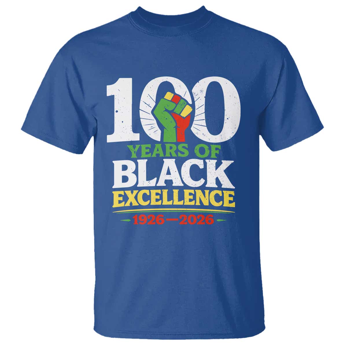 100 Years of Black Excellence 1926 2026 T Shirt Pan-African Raised Fist Pride Honoring Black History Legacy