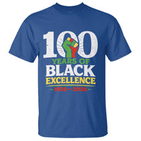 100 Years of Black Excellence 1926 2026 T Shirt Pan-African Raised Fist Pride Honoring Black History Legacy