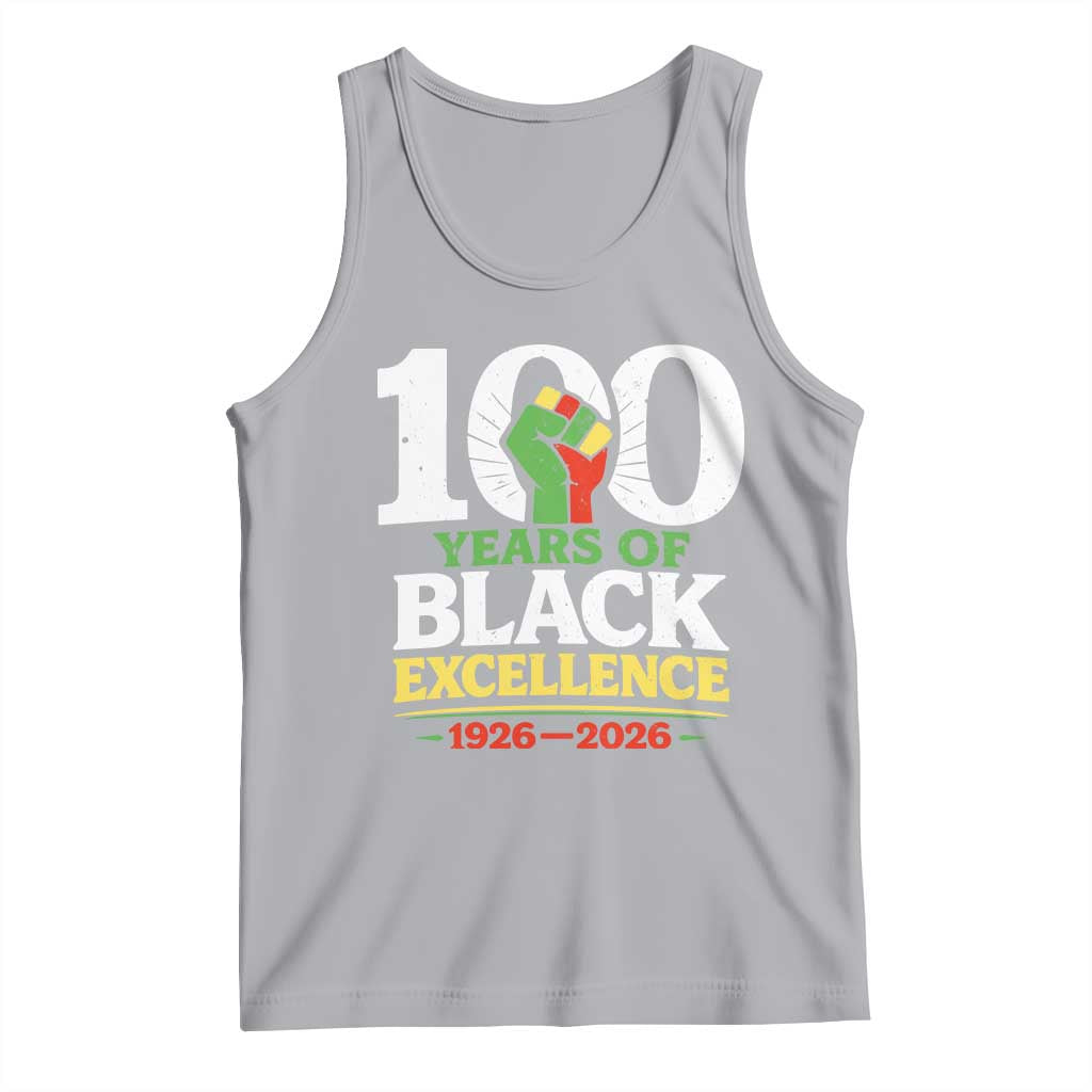 100 Years of Black Excellence 1926 2026 Tank Top Pan-African Raised Fist Pride Honoring Black History Legacy