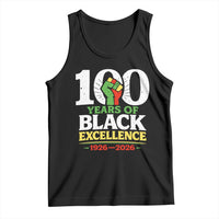 100 Years of Black Excellence 1926 2026 Tank Top Pan-African Raised Fist Pride Honoring Black History Legacy