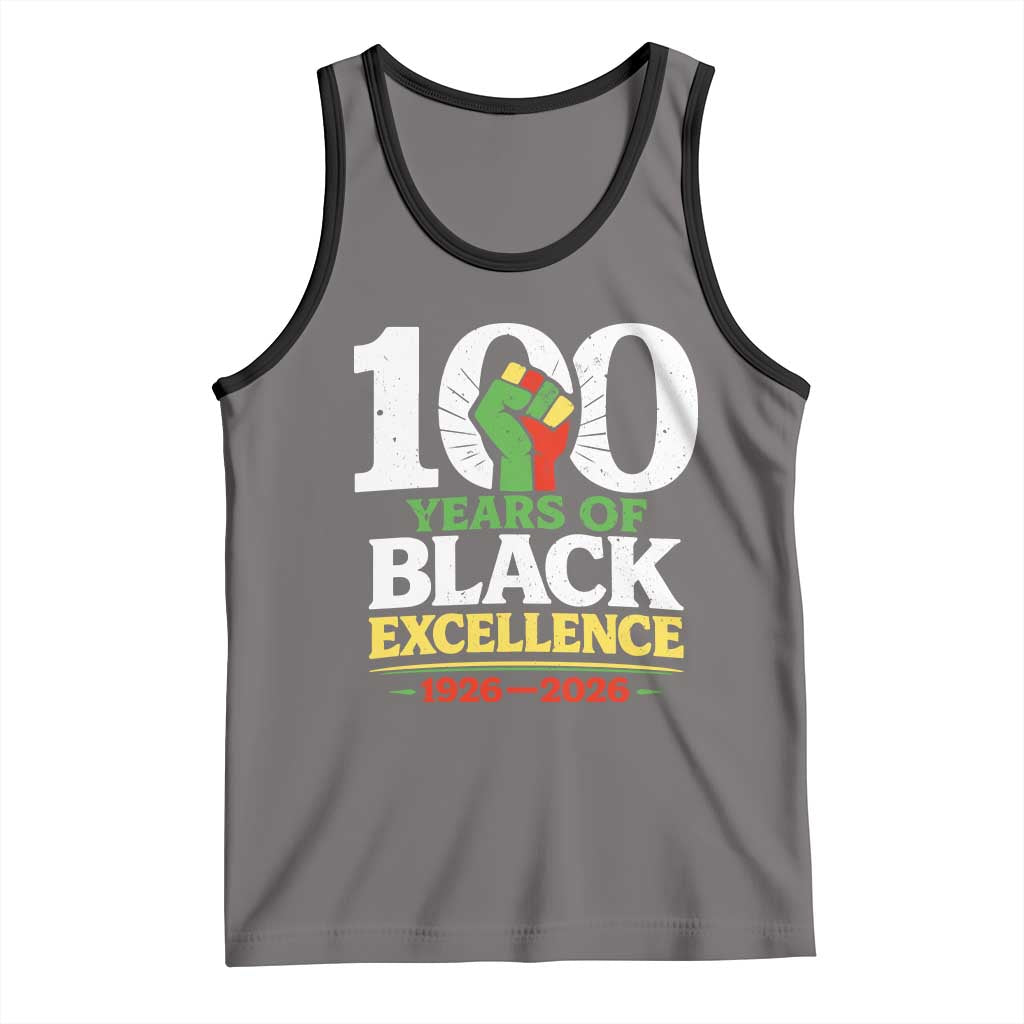 100 Years of Black Excellence 1926 2026 Tank Top Pan-African Raised Fist Pride Honoring Black History Legacy
