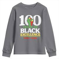 100 Years of Black Excellence 1926 2026 Youth Sweatshirt Pan-African Raised Fist Pride Honoring Black History Legacy