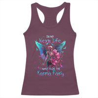 Gothic Skeleton Roses Racerback Tank Top In My Next Life I Want To Be The Karma Fairy