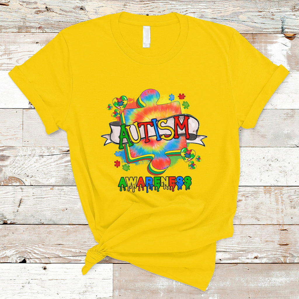 Be Kind Autism Awareness Puzzle Piece Support Autistic Autism T Shirt - Wonder Print Shop