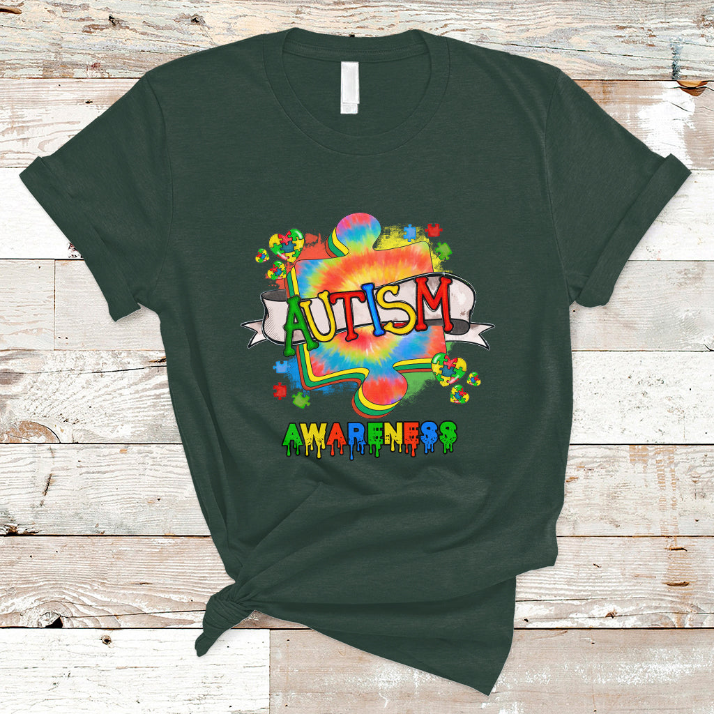 Be Kind Autism Awareness Puzzle Piece Support Autistic Autism T Shirt - Wonder Print Shop