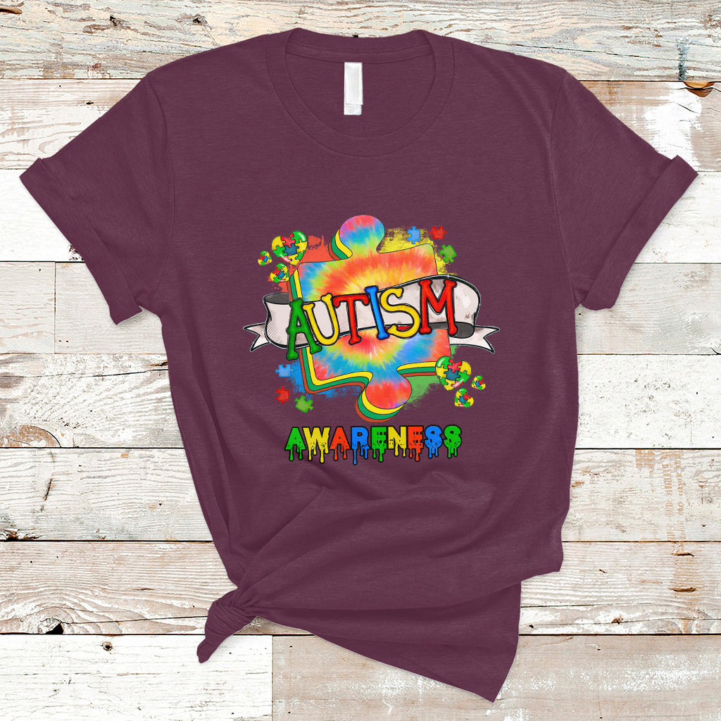 Be Kind Autism Awareness Puzzle Piece Support Autistic Autism T Shirt - Wonder Print Shop