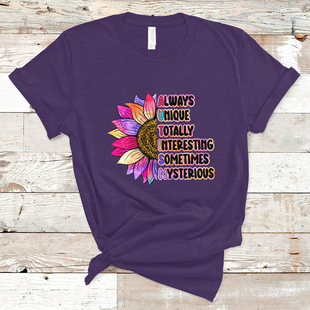 Autism Meaning Always Unique Totally Interesting Sometimes Mysterious Embrace Autistic Autism Awareness T Shirt - Wonder Print Shop