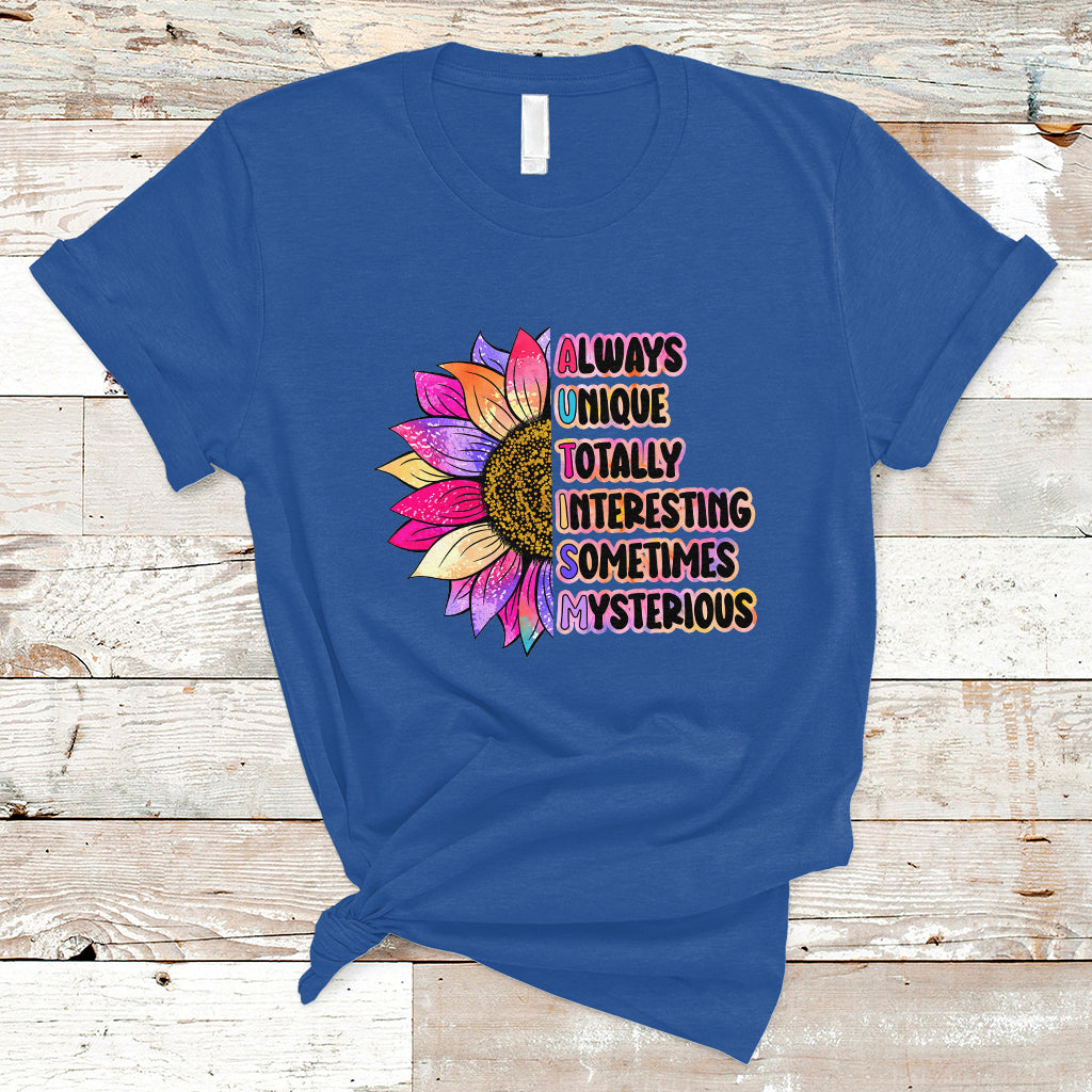 Autism Meaning Always Unique Totally Interesting Sometimes Mysterious Embrace Autistic Autism Awareness T Shirt - Wonder Print Shop