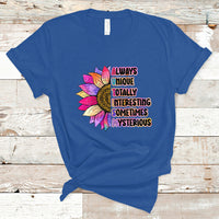 Autism Meaning Always Unique Totally Interesting Sometimes Mysterious Embrace Autistic Autism Awareness T Shirt - Wonder Print Shop