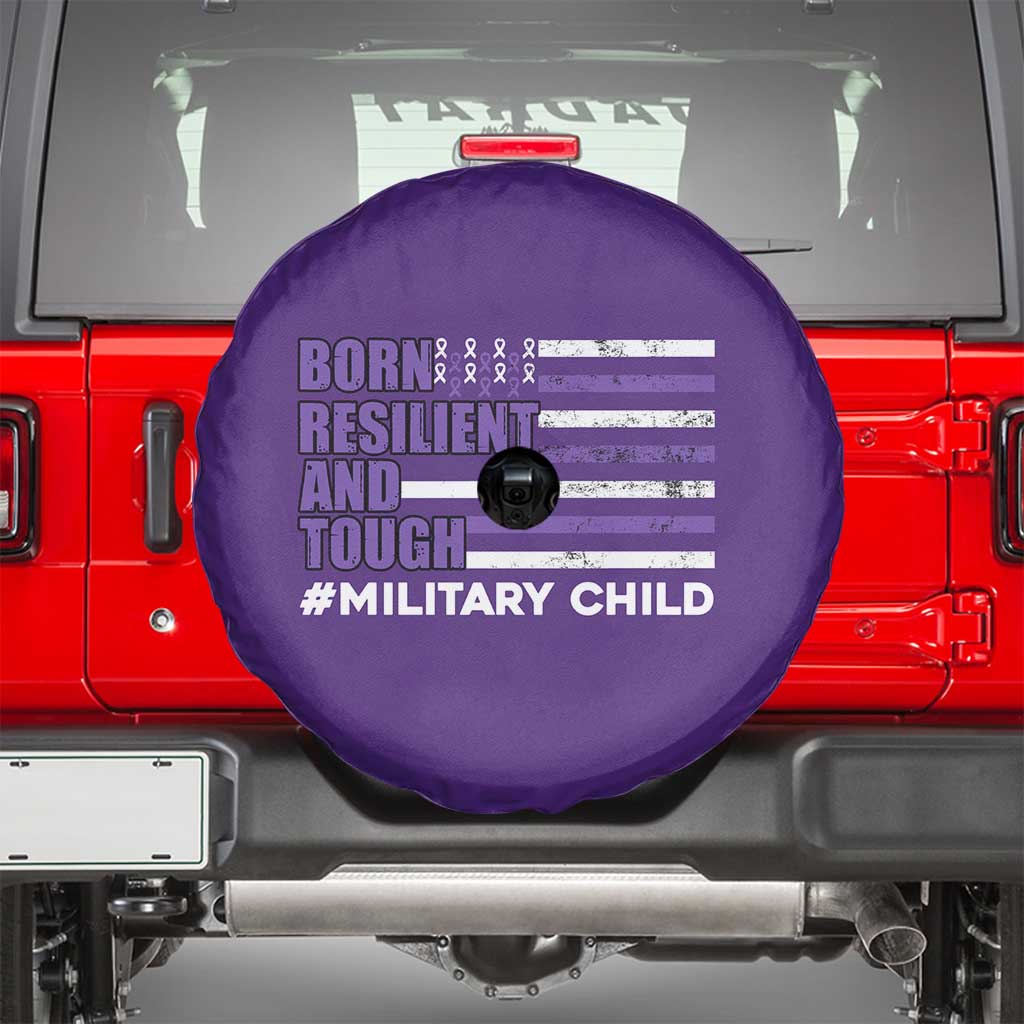 Military Child Born Resilient Tough Spare Tire Cover Month Of The Military Kids Army Soldier American Flag