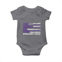 Military Child Born Resilient Tough Baby Onesie Month Of The Military Kids Army Soldier American Flag