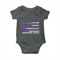 Military Child Born Resilient Tough Baby Onesie Month Of The Military Kids Army Soldier American Flag
