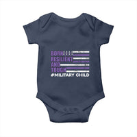 Military Child Born Resilient Tough Baby Onesie Month Of The Military Kids Army Soldier American Flag