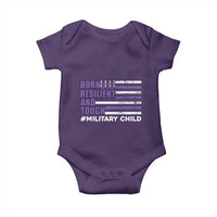 Military Child Born Resilient Tough Baby Onesie Month Of The Military Kids Army Soldier American Flag