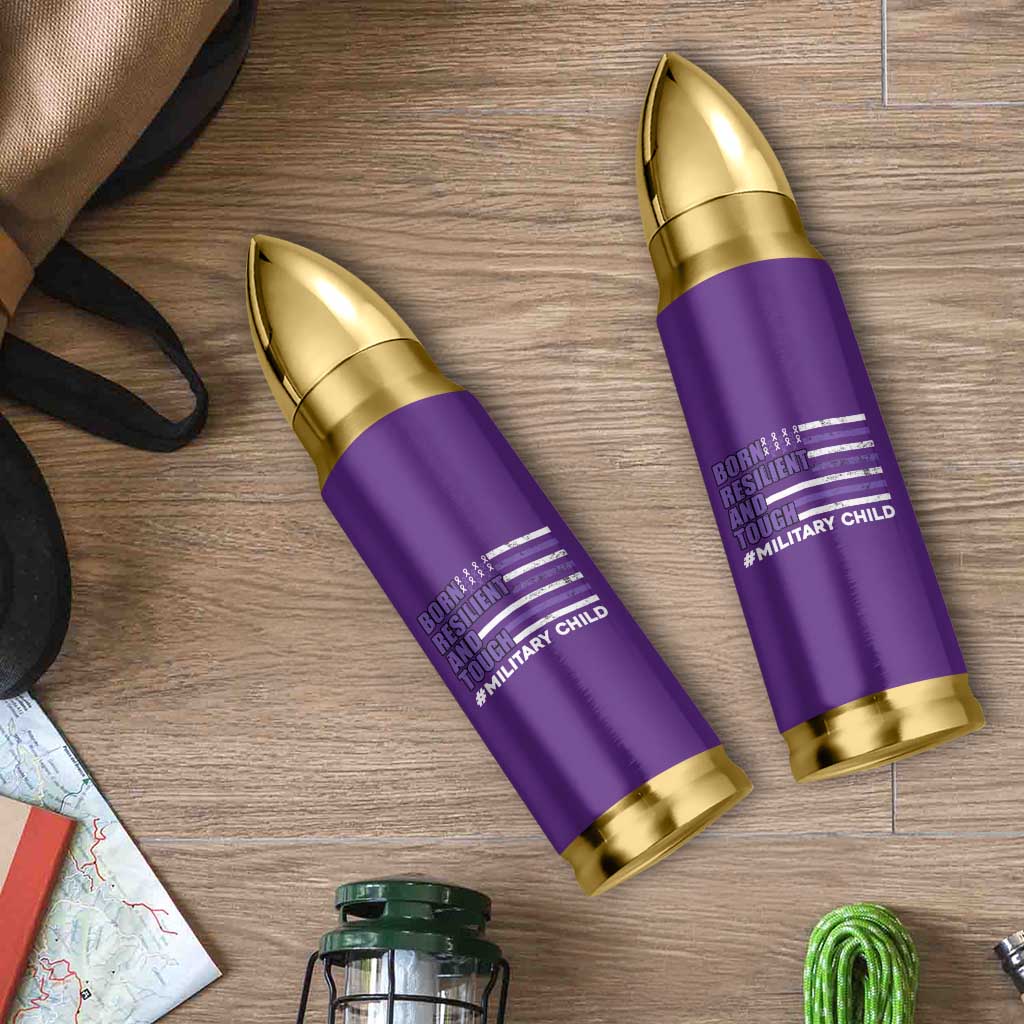 Military Child Born Resilient Tough Bullet Tumbler Month Of The Military Kids Army Soldier American Flag