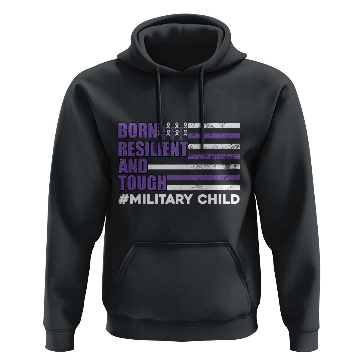 Military Child Born Resilient Tough Hoodie Month Of The Military Kids Army Soldier American Flag
