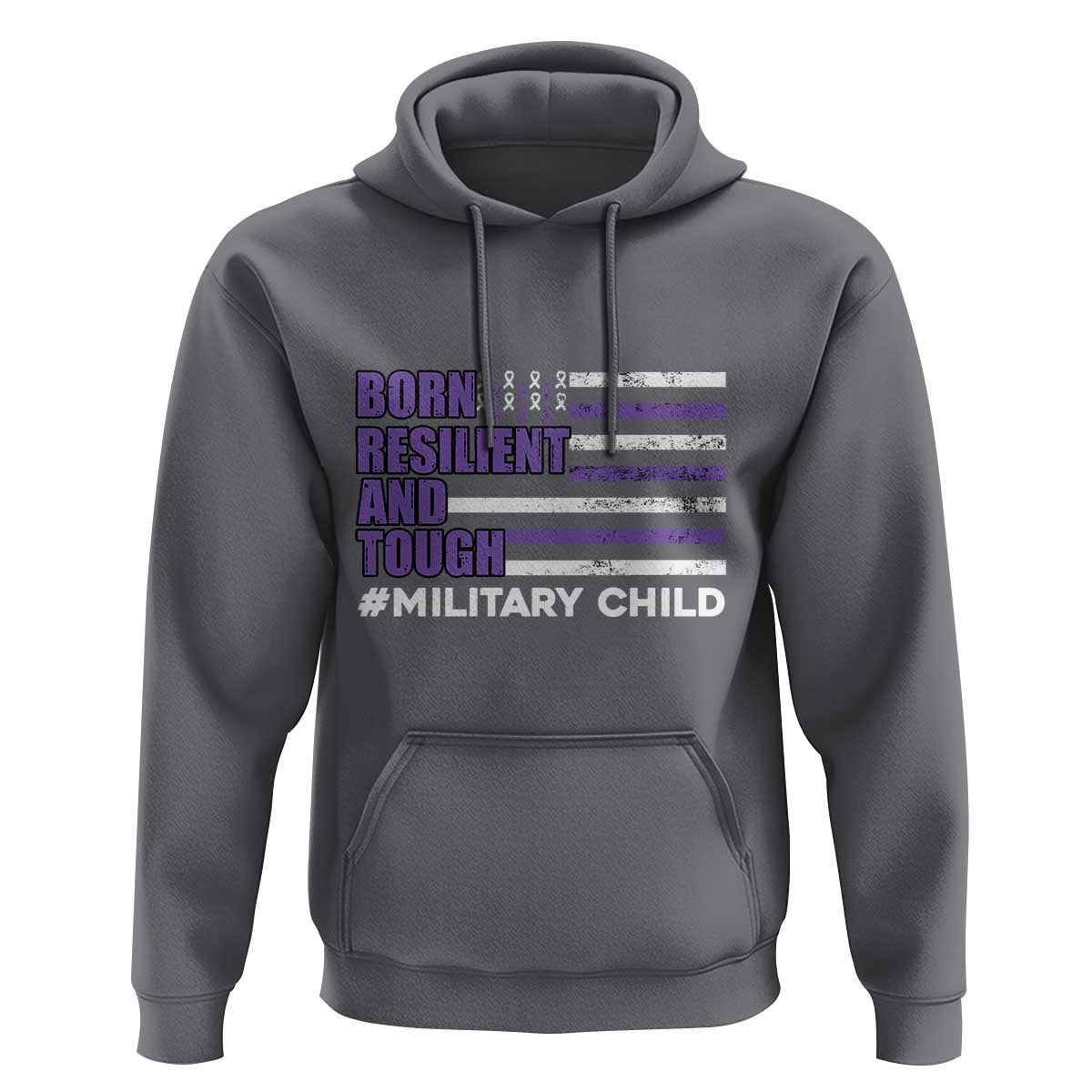 Military Child Born Resilient Tough Hoodie Month Of The Military Kids Army Soldier American Flag