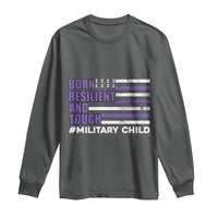 Military Child Born Resilient Tough Long Sleeve Shirt Month Of The Military Kids Army Soldier American Flag