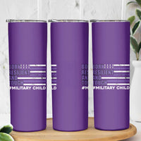 Military Child Born Resilient Tough Skinny Tumbler Month Of The Military Kids Army Soldier American Flag