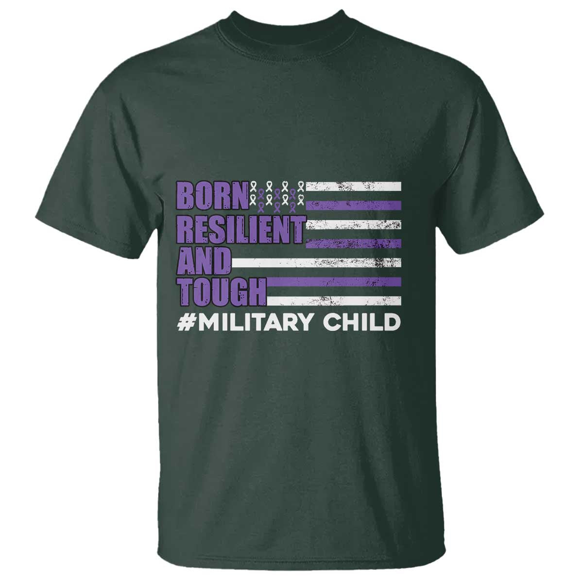 Military Child Born Resilient Tough T Shirt Month Of The Military Kids Army Soldier American Flag