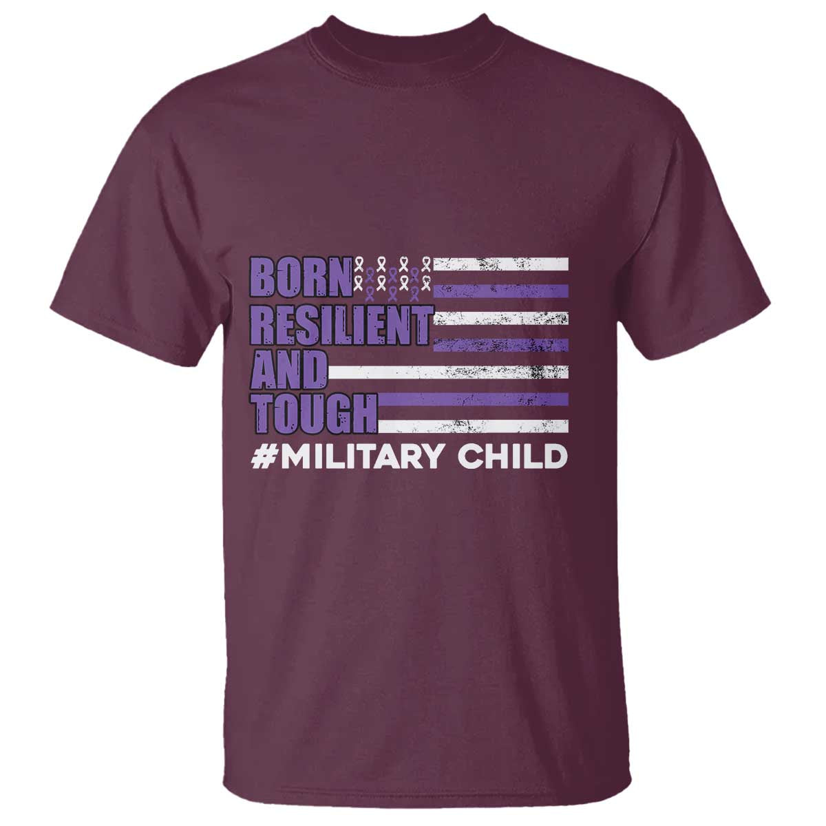 Military Child Born Resilient Tough T Shirt Month Of The Military Kids Army Soldier American Flag