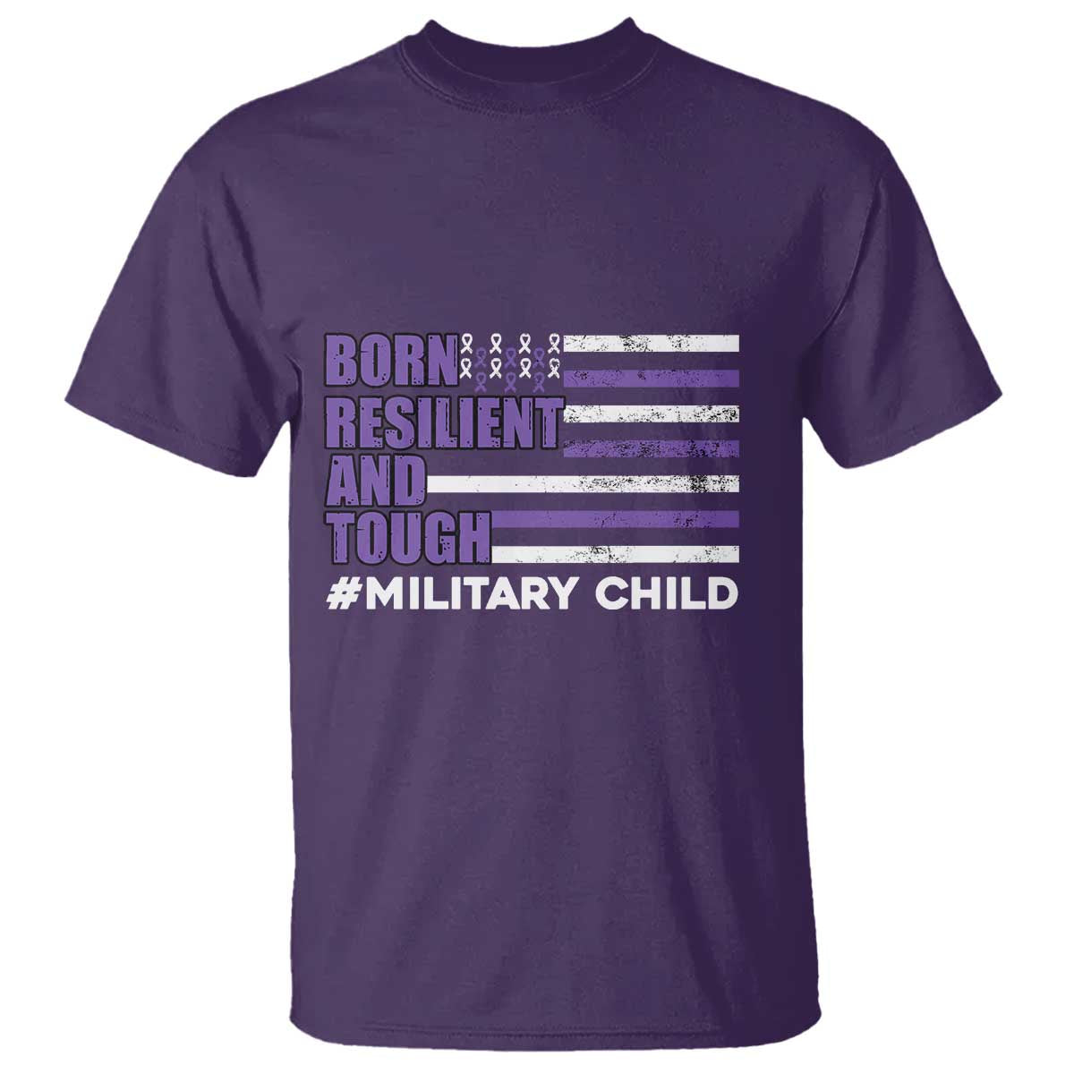 Military Child Born Resilient Tough T Shirt Month Of The Military Kids Army Soldier American Flag