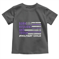 Military Child Born Resilient Tough Toddler T Shirt Month Of The Military Kids Army Soldier American Flag