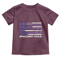 Military Child Born Resilient Tough Toddler T Shirt Month Of The Military Kids Army Soldier American Flag