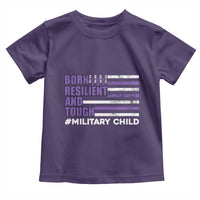 Military Child Born Resilient Tough Toddler T Shirt Month Of The Military Kids Army Soldier American Flag