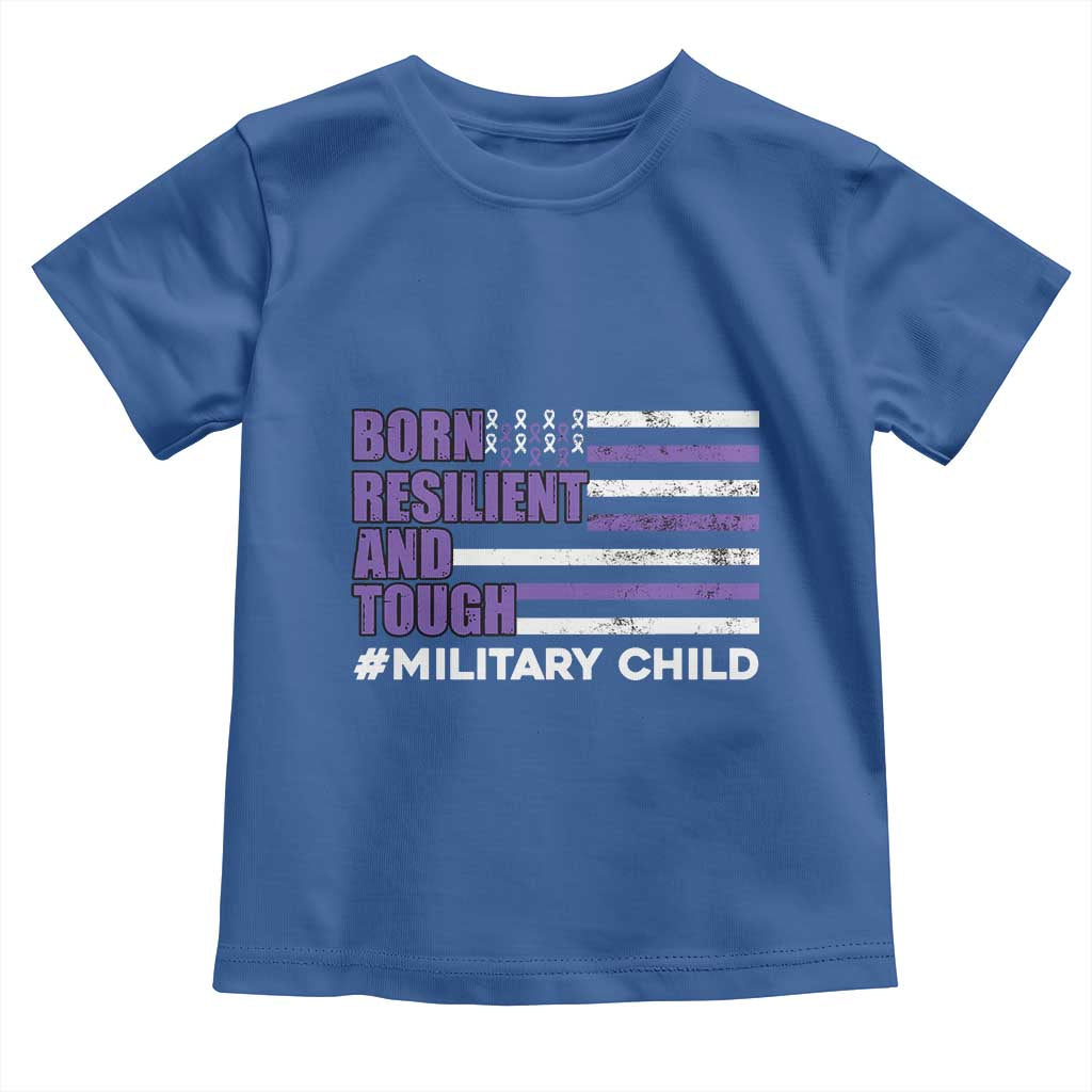 Military Child Born Resilient Tough Toddler T Shirt Month Of The Military Kids Army Soldier American Flag