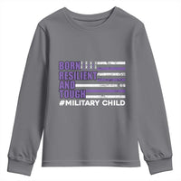 Military Child Born Resilient Tough Youth Sweatshirt Month Of The Military Kids Army Soldier American Flag