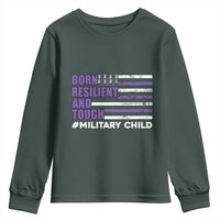 Military Child Born Resilient Tough Youth Sweatshirt Month Of The Military Kids Army Soldier American Flag