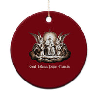 God Bless Pope Francis Ceramic Ornament Memorial Angel Catholic Faith & Unity - Wonder Print Shop