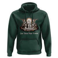 God Bless Pope Francis Hoodie Memorial Angel Catholic Faith & Unity