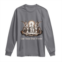 God Bless Pope Francis Long Sleeve Shirt Memorial Angel Catholic Faith & Unity