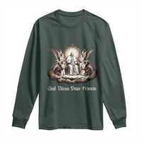 God Bless Pope Francis Long Sleeve Shirt Memorial Angel Catholic Faith & Unity