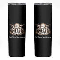 God Bless Pope Francis Skinny Tumbler Memorial Angel Catholic Faith & Unity