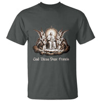 God Bless Pope Francis T Shirt Memorial Angel Catholic Faith & Unity