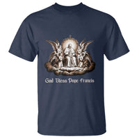 God Bless Pope Francis T Shirt Memorial Angel Catholic Faith & Unity
