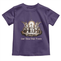 God Bless Pope Francis Toddler T Shirt Memorial Angel Catholic Faith & Unity