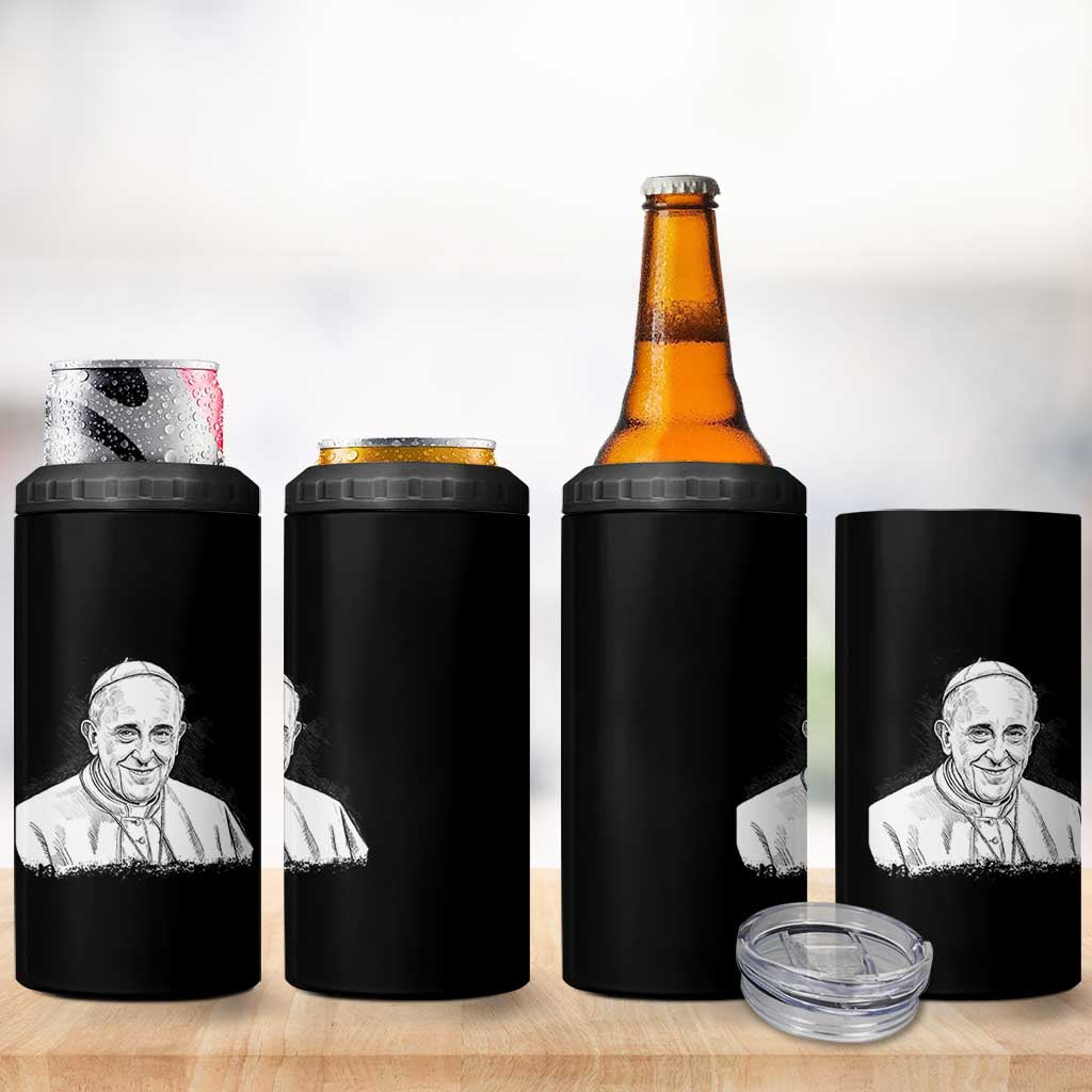 Viva il Papa Pope Francis 4 in 1 Can Cooler Tumbler Thank You Papa Catholic Tribute