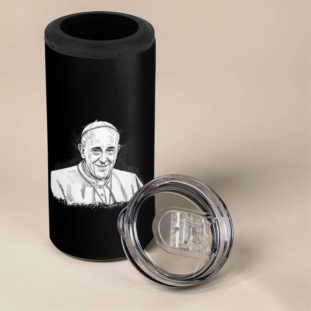 Viva il Papa Pope Francis 4 in 1 Can Cooler Tumbler Thank You Papa Catholic Tribute