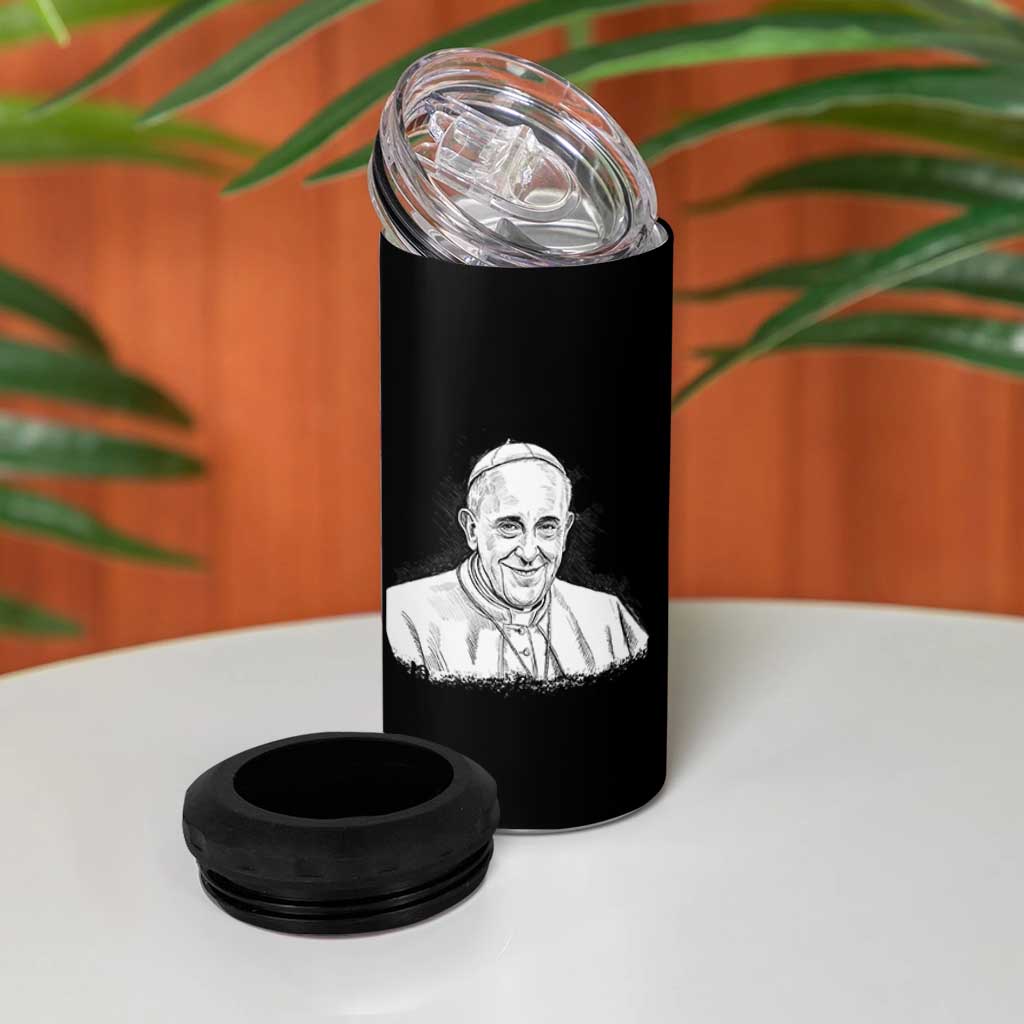 Viva il Papa Pope Francis 4 in 1 Can Cooler Tumbler Thank You Papa Catholic Tribute