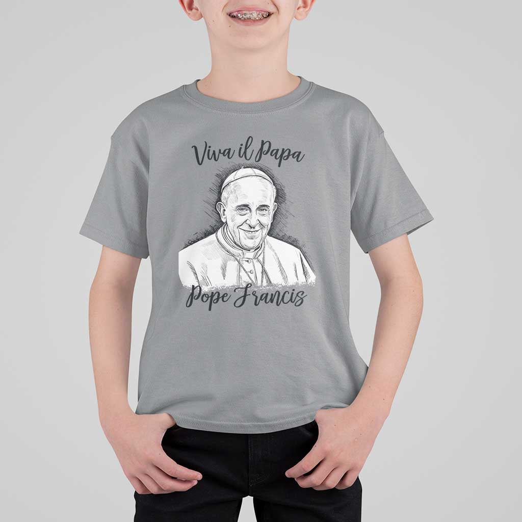 Viva il Papa Pope Francis T Shirt For Kid Thank You Papa Catholic Tribute
