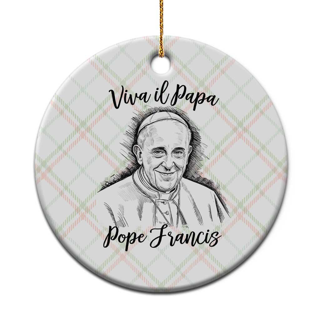 Viva il Papa Pope Francis Ceramic Ornament Thank You Papa Catholic Tribute - Wonder Print Shop