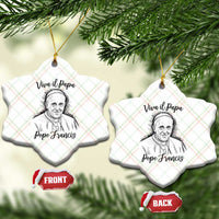 Viva il Papa Pope Francis Ceramic Ornament Thank You Papa Catholic Tribute - Wonder Print Shop
